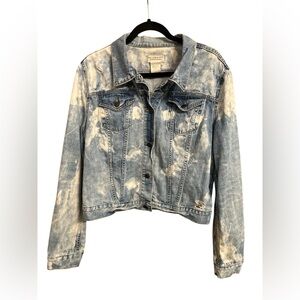 Ralph Lauren Denim & Supply Jean Jacket Women’s XXL NWOT Distressed Bleach